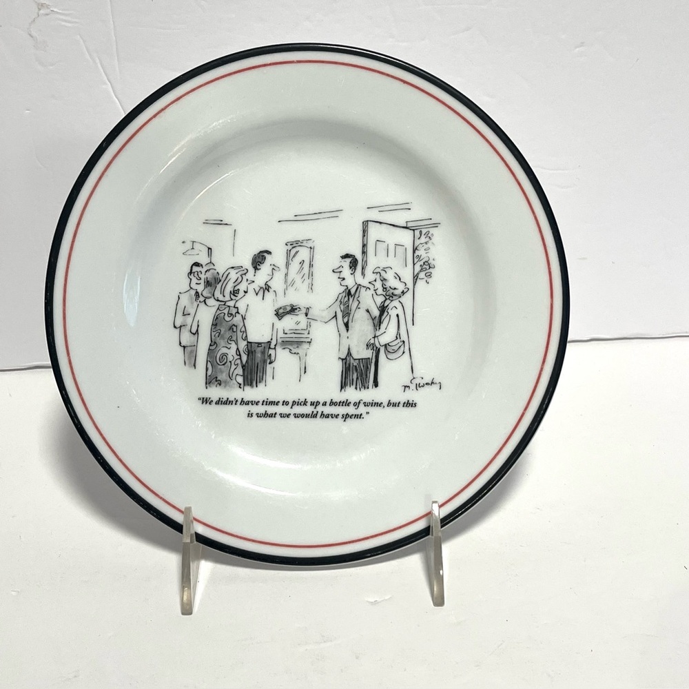 The New Yorker 1999 8" Cocktail Cheese Plate by Restoration Hardware.